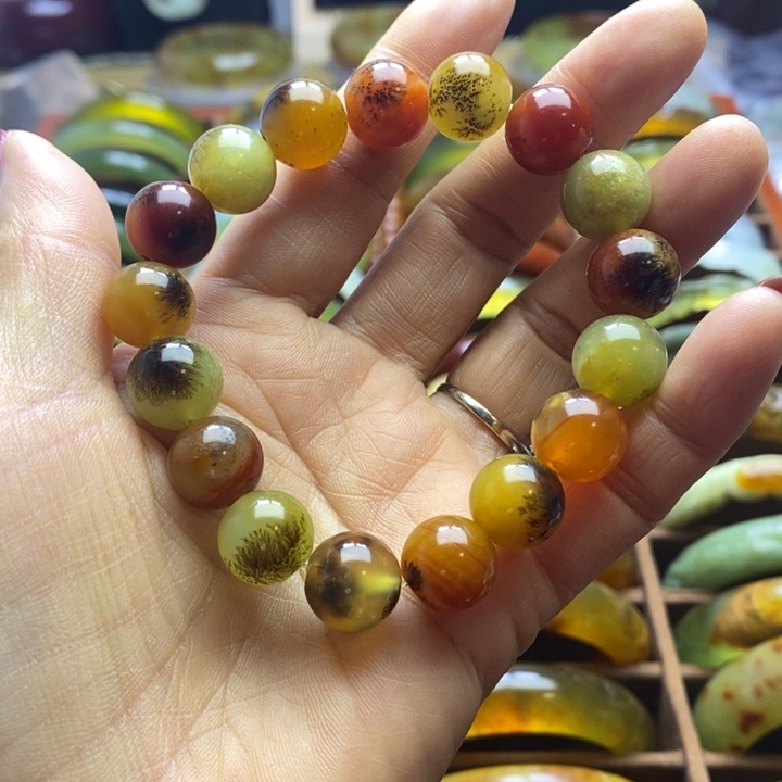 蛇纹石玉手链未镶嵌