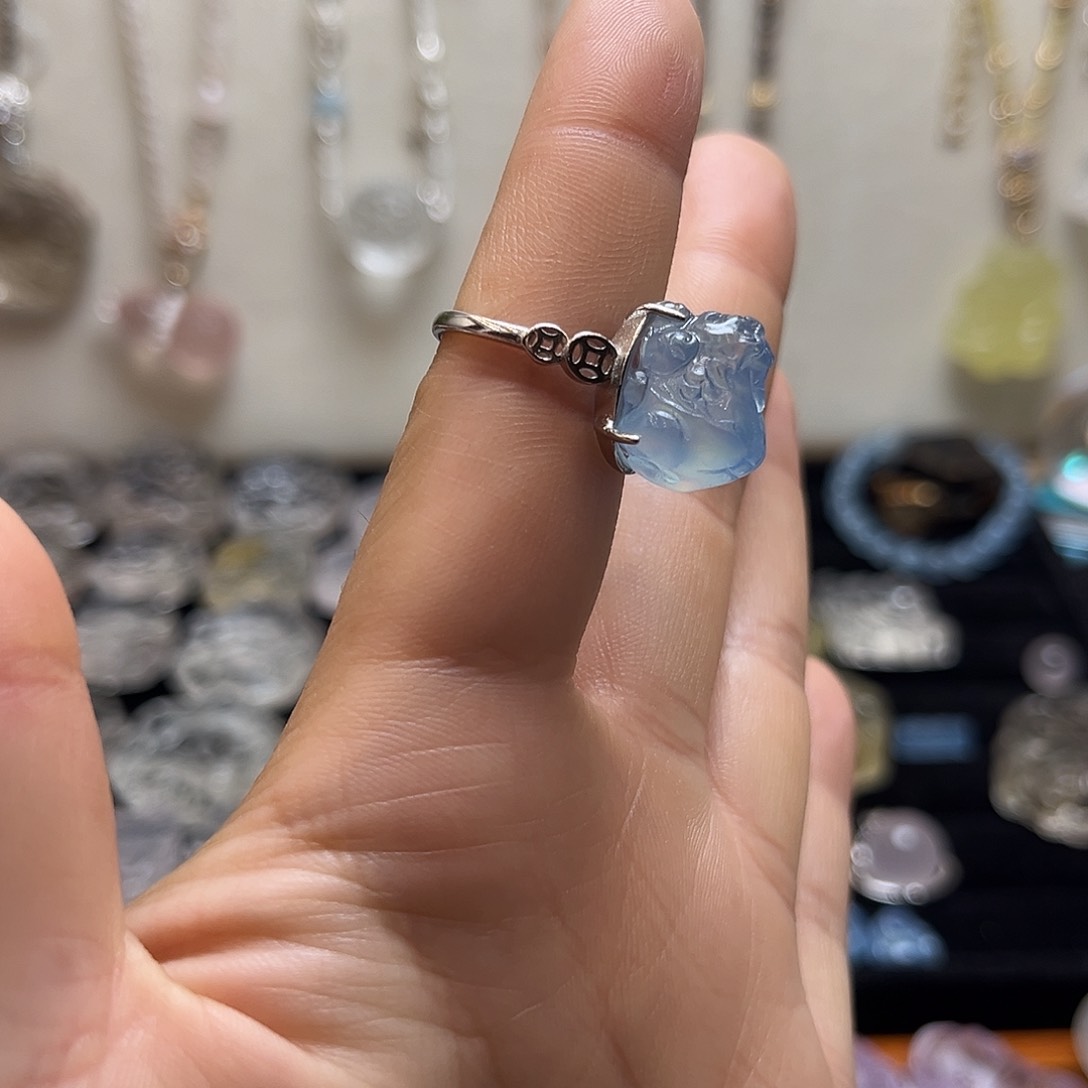 颈饰未镶嵌水晶貔貅戒指11