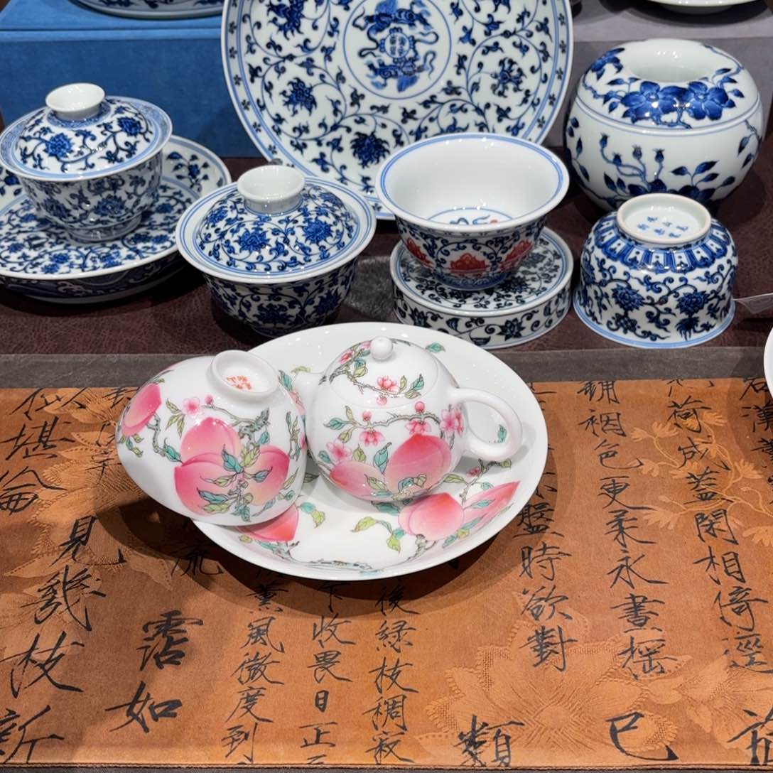 瓷片静**空景德镇纯手工手绘