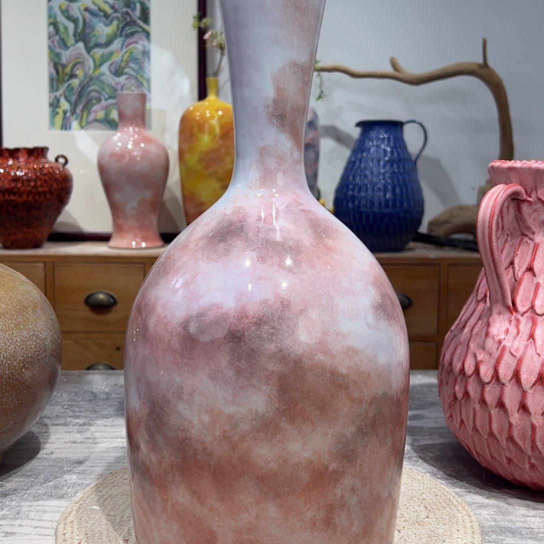 摆件陶瓷花瓶高40口6