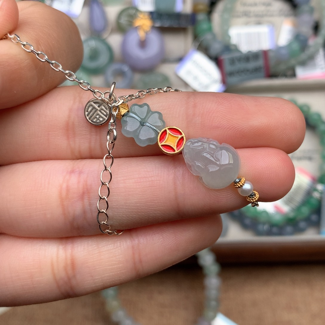 【闪购商品】银S925镶嵌挂件翡翠一