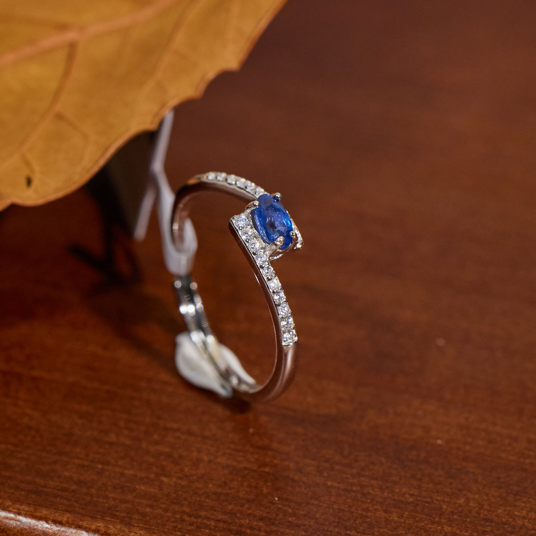 【玉峰珠宝丨安娜严选】蓝宝石戒指S925银【N7373】多样性发一