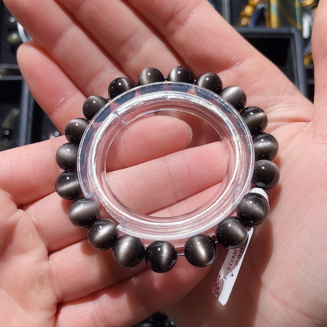 黑曜岩手串未镶嵌