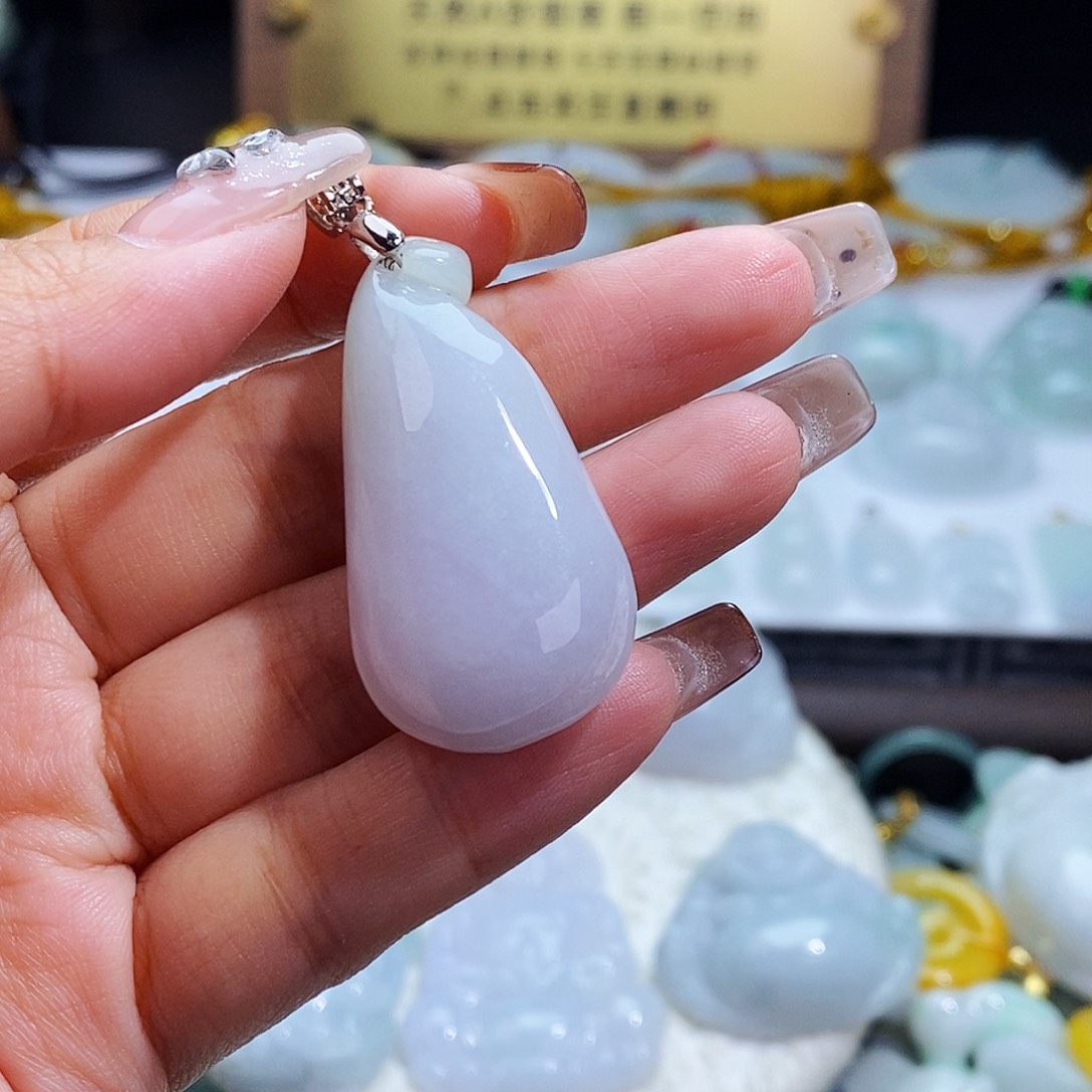 翡翠未镶嵌毛衣链8049