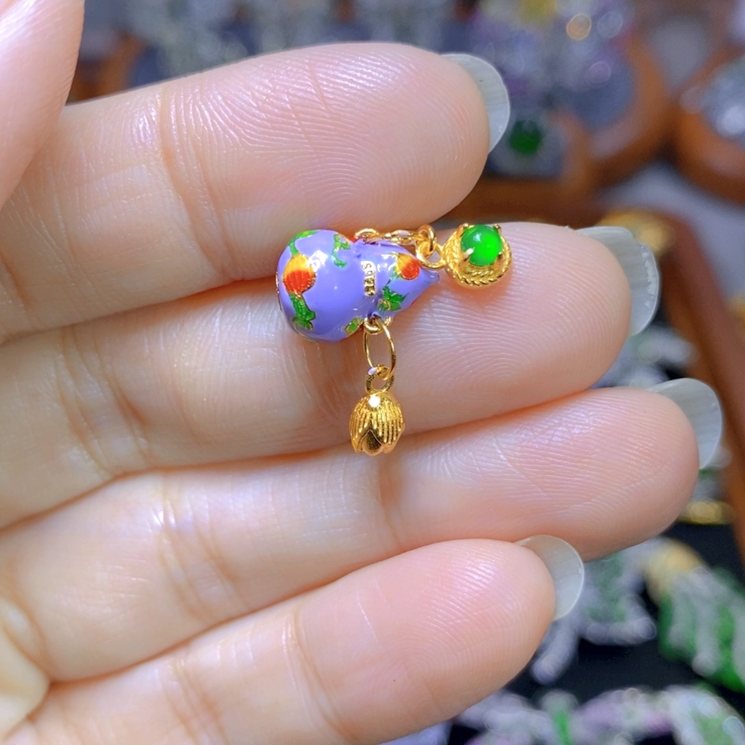 翡翠颈饰银S925镶嵌天然翡翠