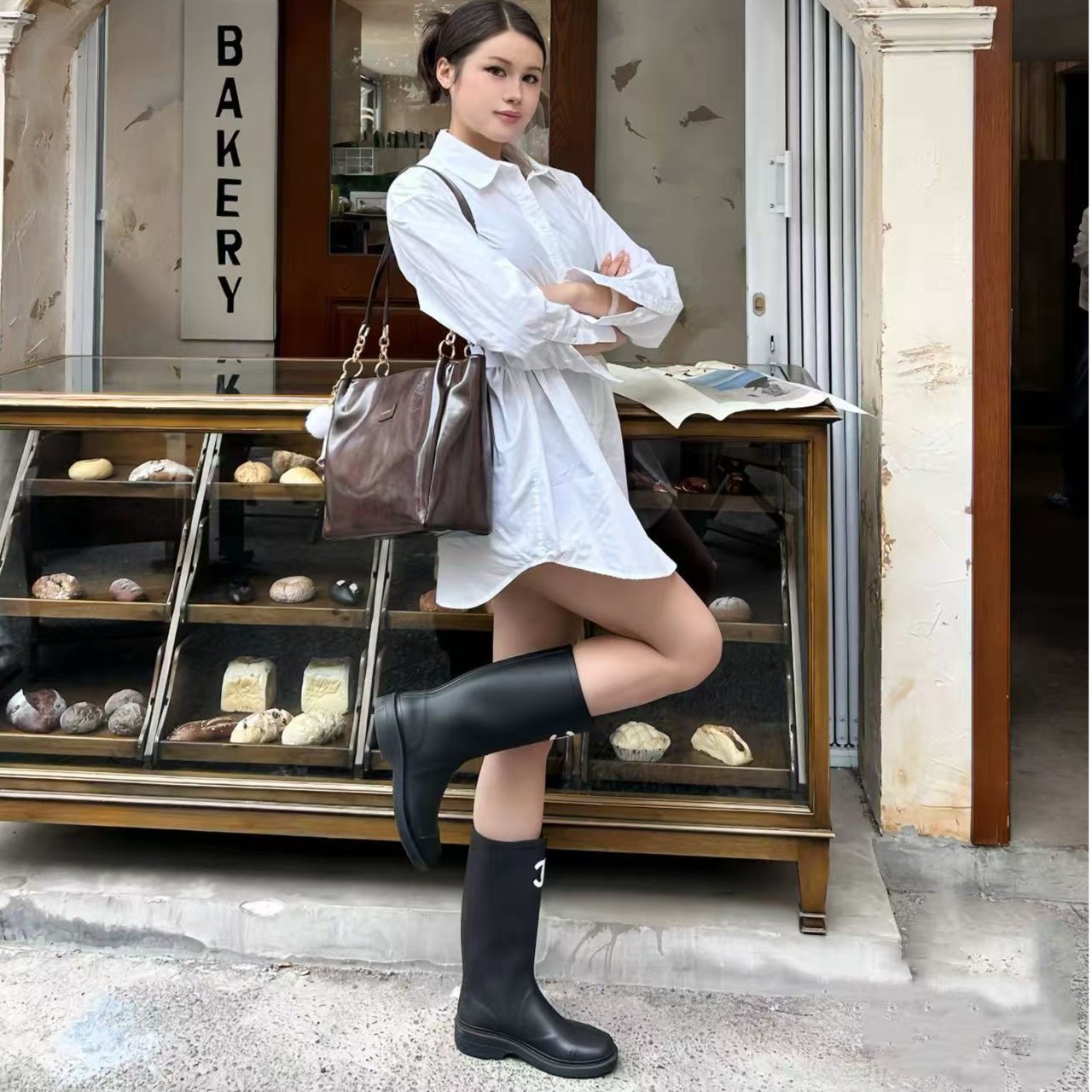 CH小香风 25S 时尚套穿 高筒靴 女款