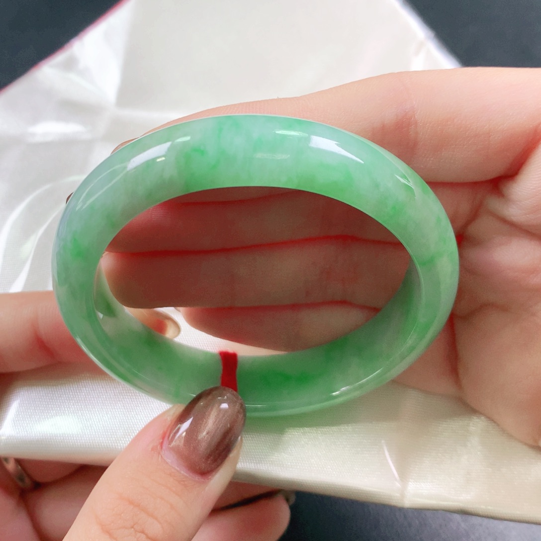 翡翠未镶嵌手镯53圈Z1009