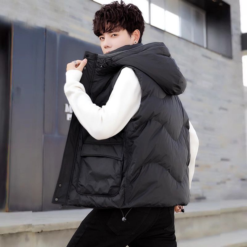 波司登羽绒服适配冬季连帽羽绒马甲男短款修身轻薄白鸭绒外套马夹