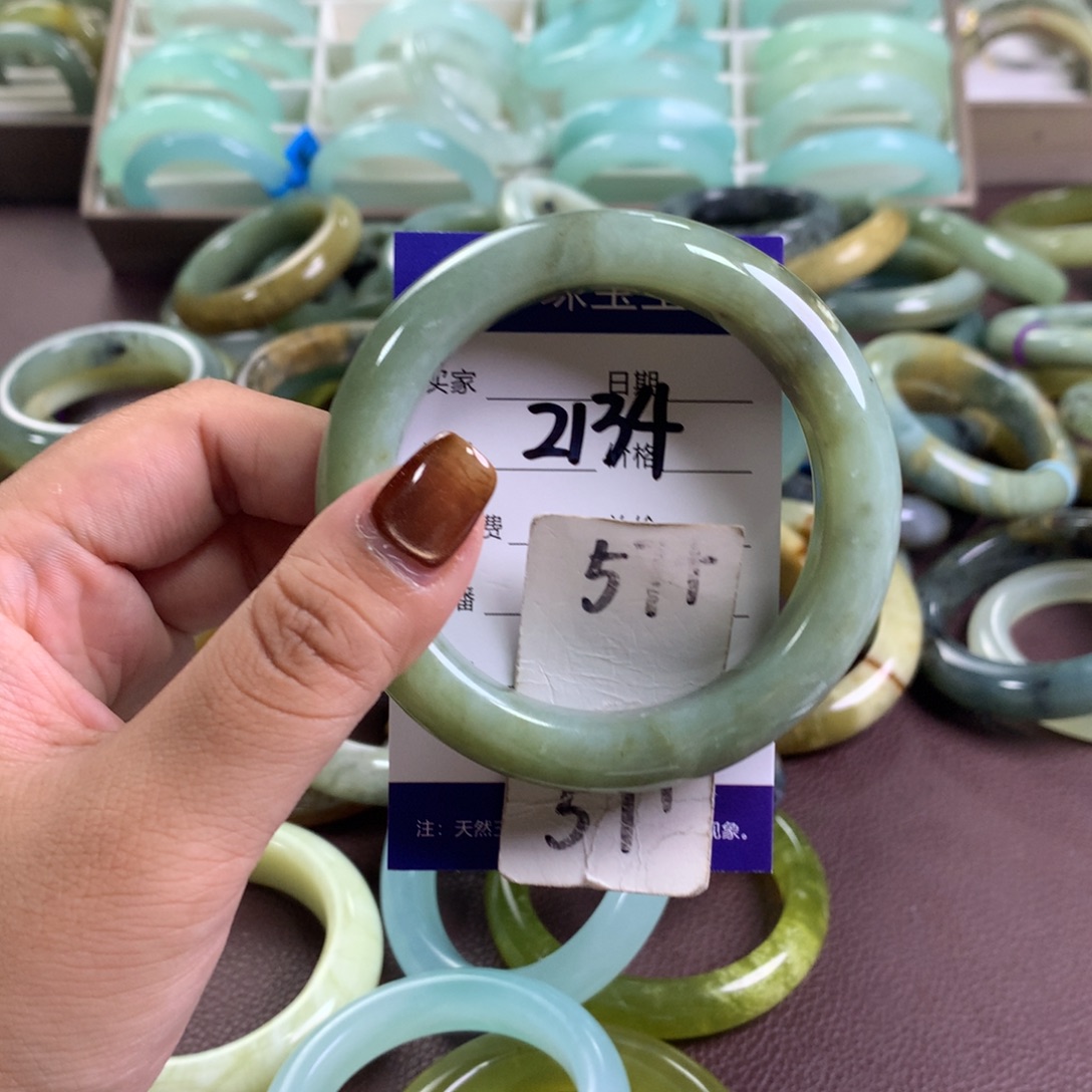 未镶嵌蛇纹石玉手镯2134