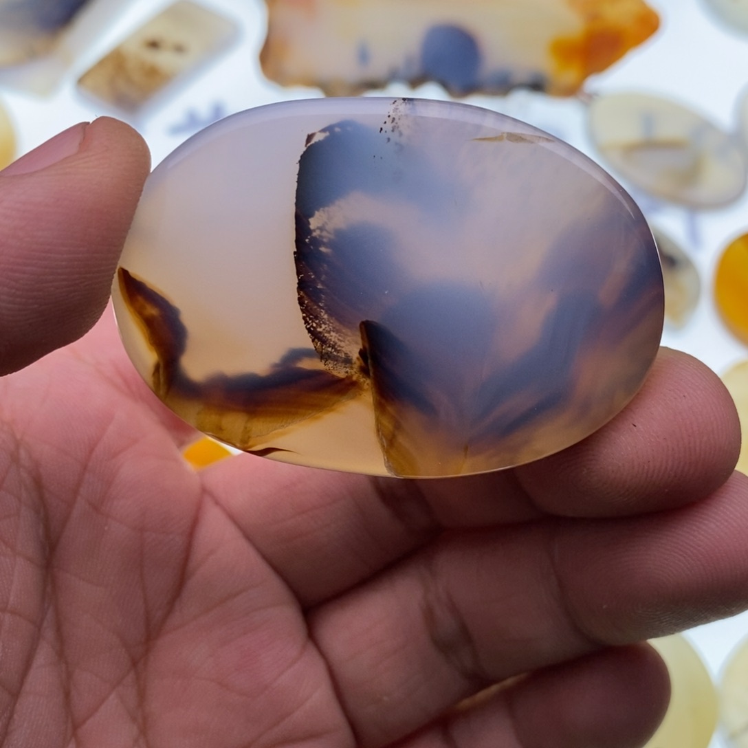 玛瑙/玉髓牌子足银镀金镶嵌