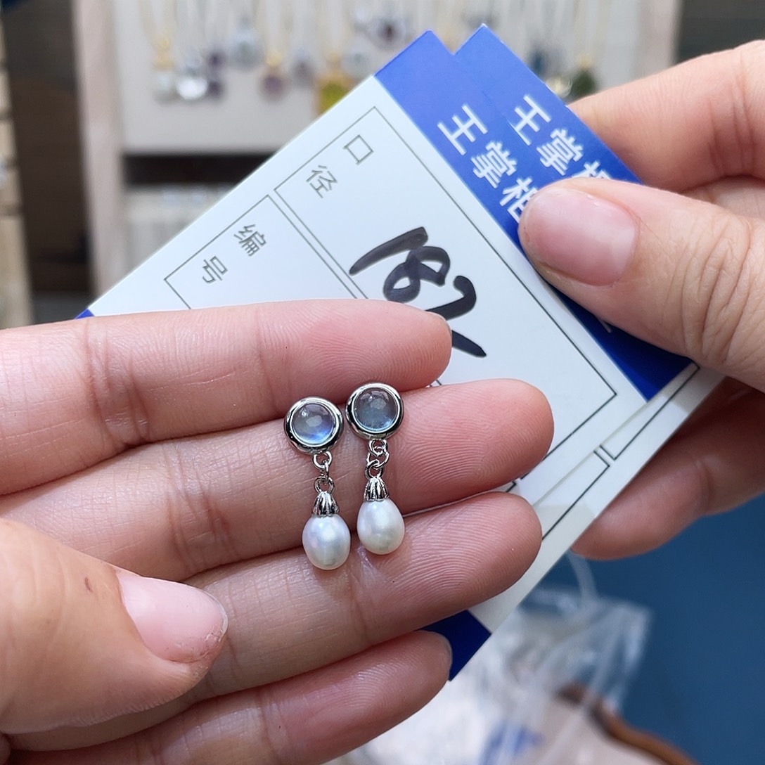 海蓝宝石银S925镶嵌手链