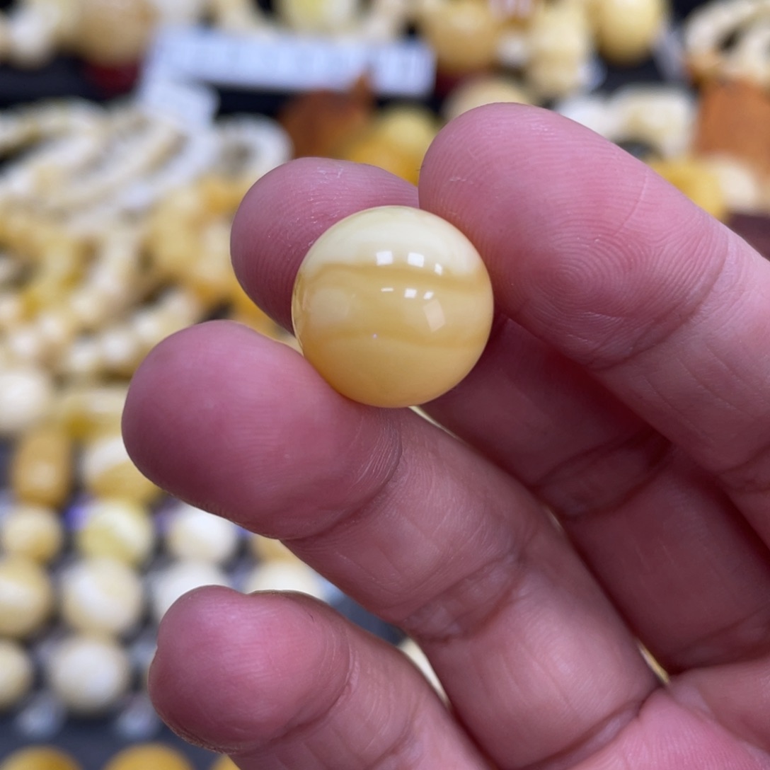 琥珀珠宝奇石未镶嵌14.6mm