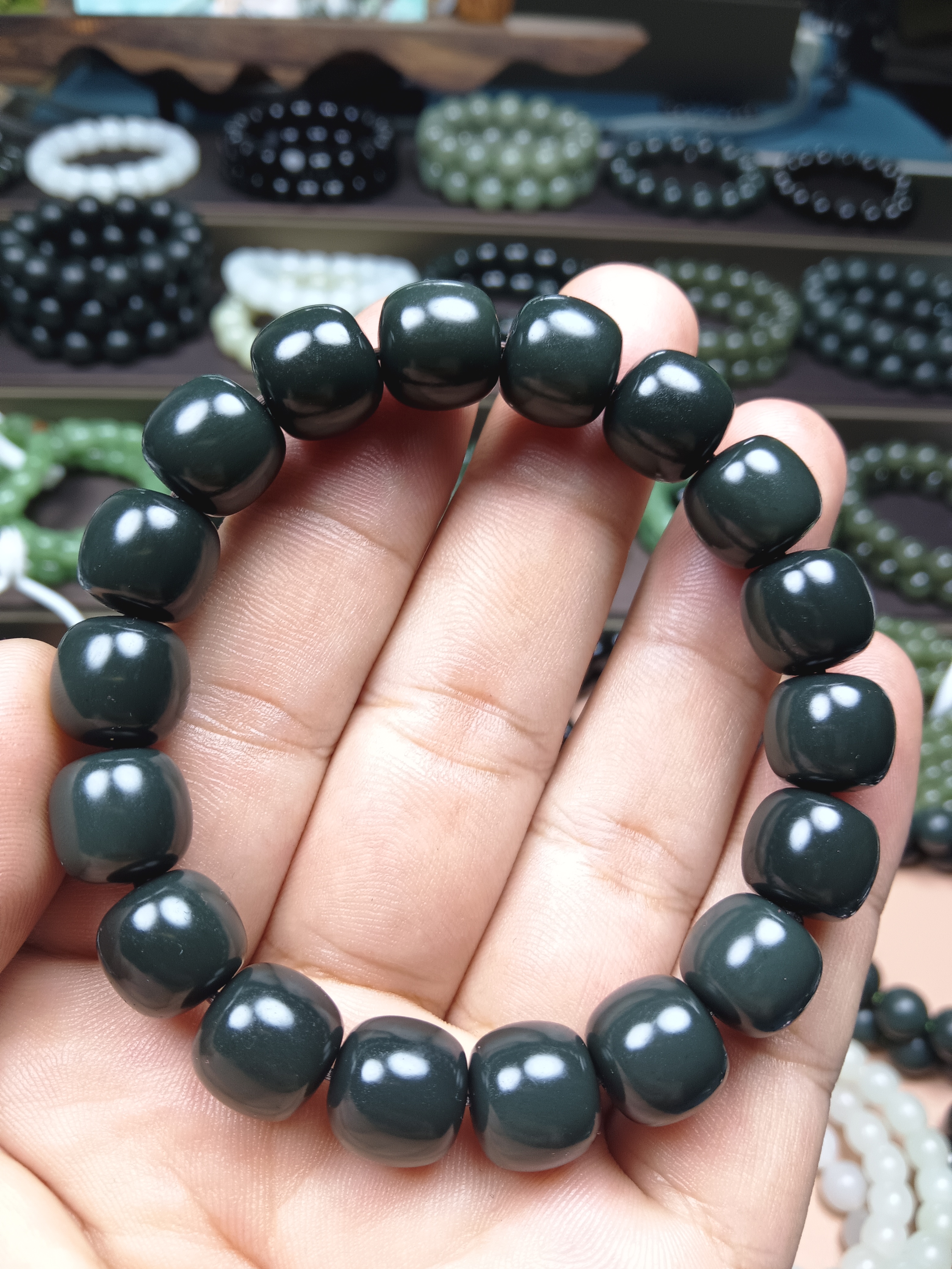 【不二】新疆纯天然和田玉卡12绝绝子特细老型时尚玉手串精美