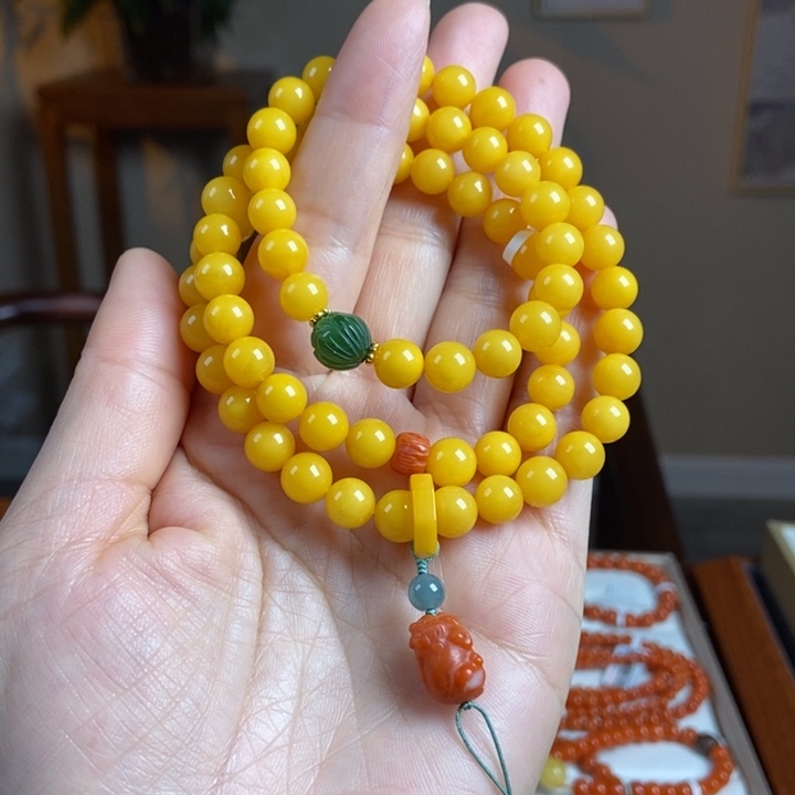 琥珀手链未镶嵌蜜蜡手串8