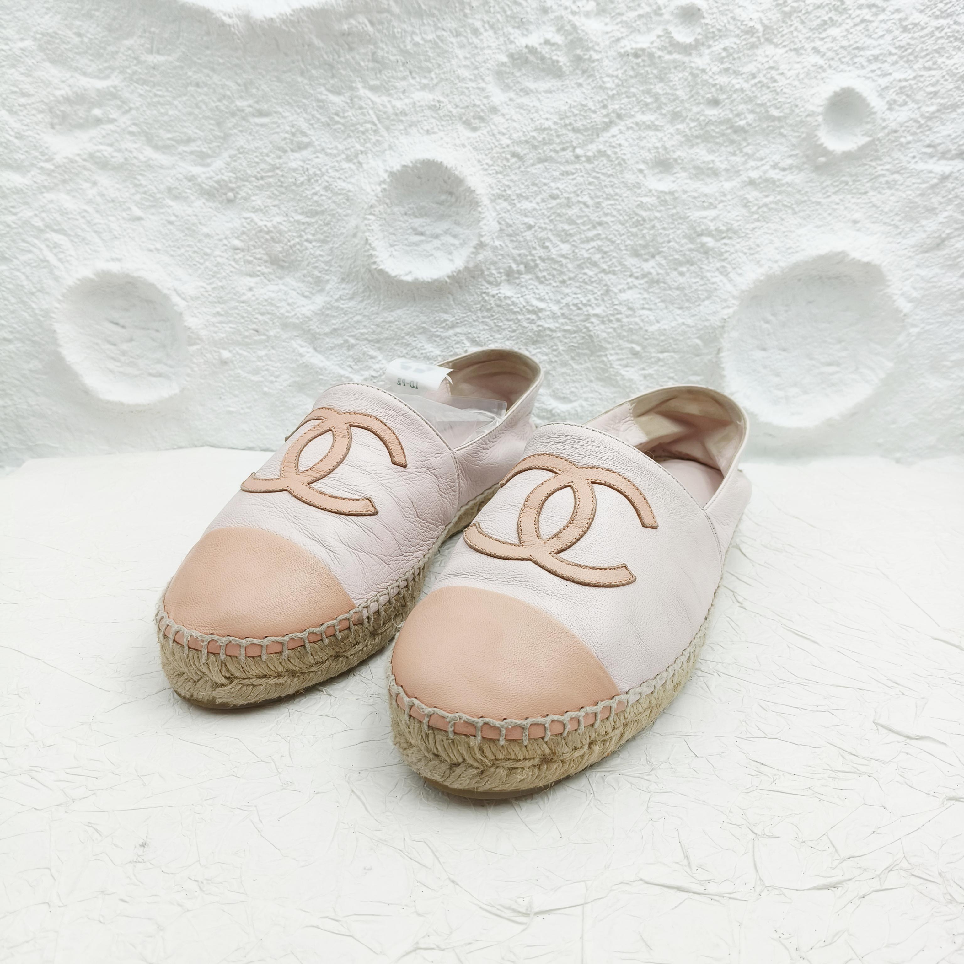 95新 Chanel/香奈儿 CHANEL/香奈儿/粉色渔夫鞋女士/39码/非全新