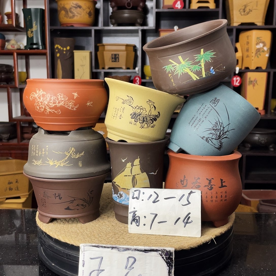 紫砂D-婉秋紫砂花盆