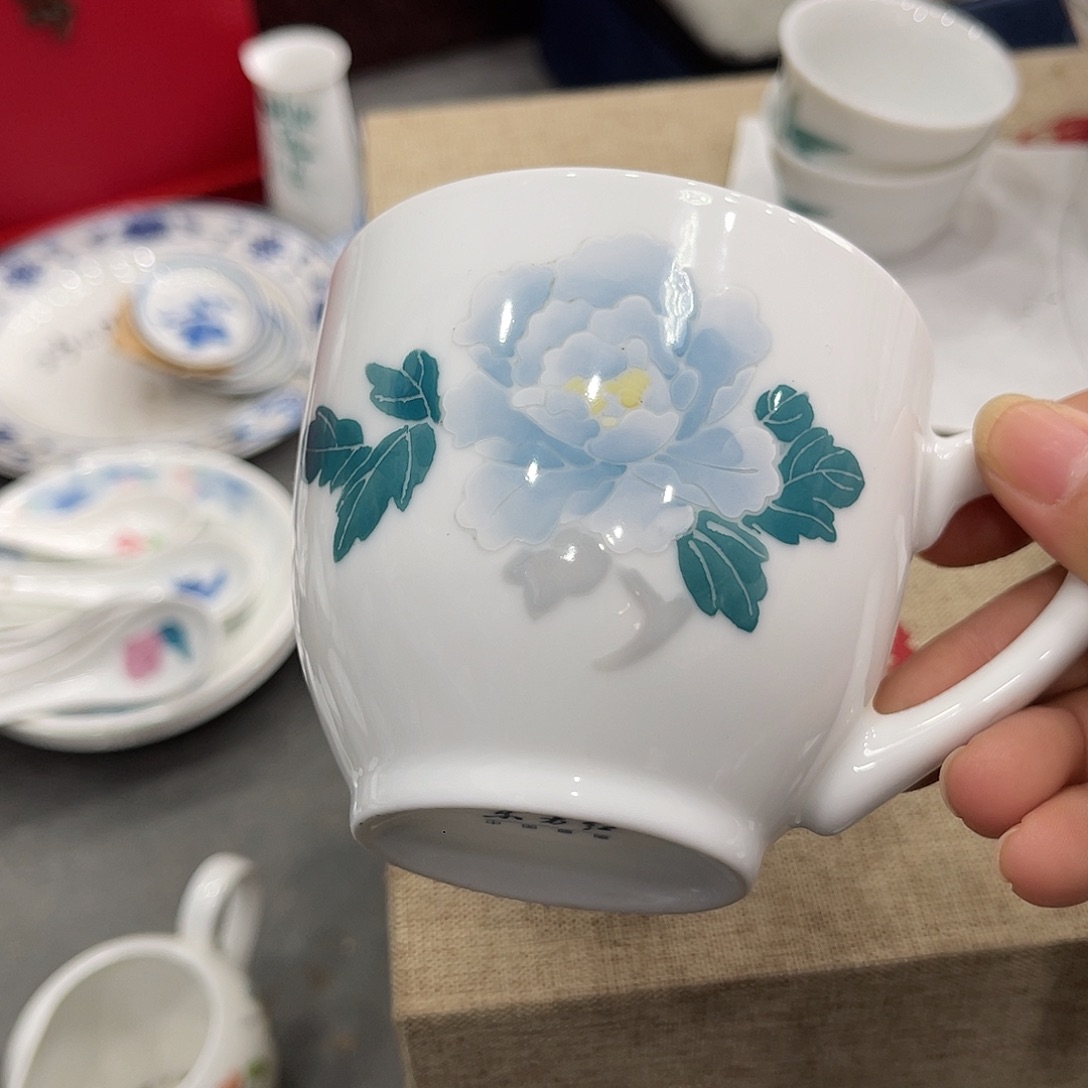 醴陵瓷直播供货基地手绘200毫升