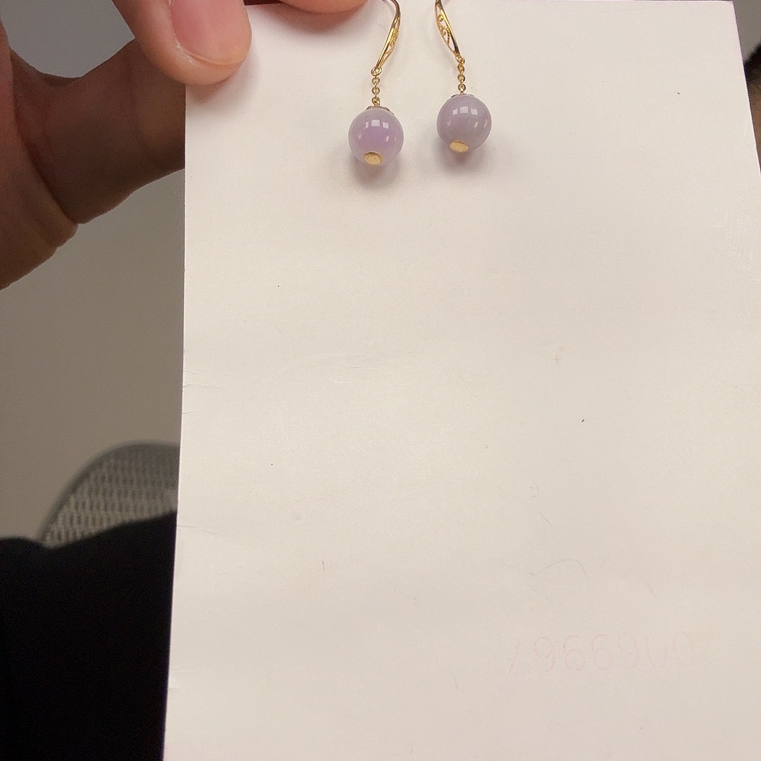 翡翠18K金镶嵌颈饰一件