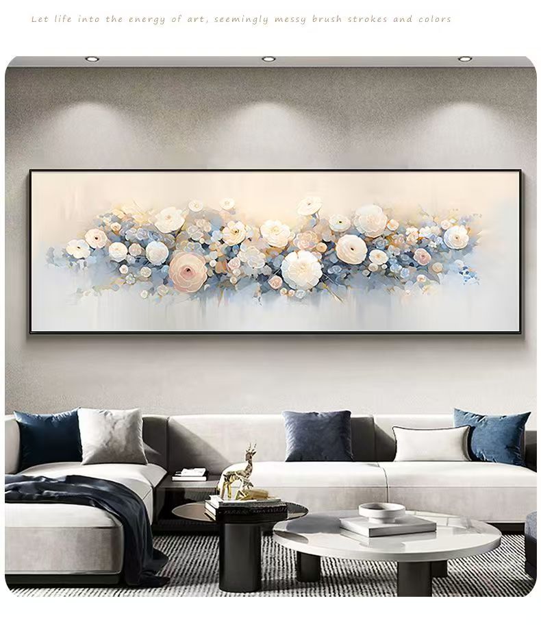 【流光溢彩】砂岩材质北欧轻奢奶油风装饰画客厅卧室办公沙发背景墙