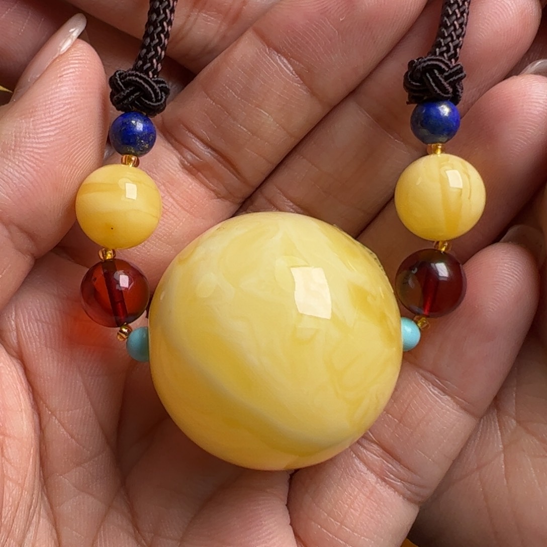 蜜蜡项链未镶嵌无优化