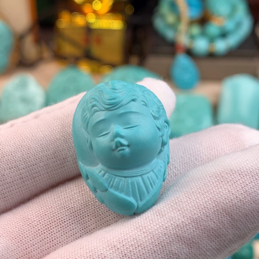 绿松石未镶嵌天使宝宝