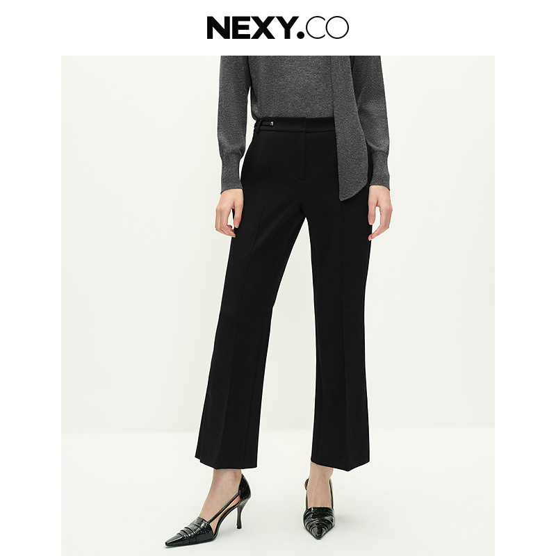 NEXY.CO/奈蔻直筒时尚休闲简约修身九分裤XV03063W0