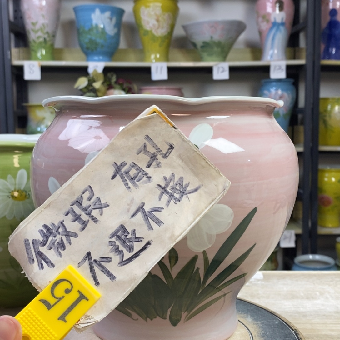 景德镇手工手绘陶瓷花盆