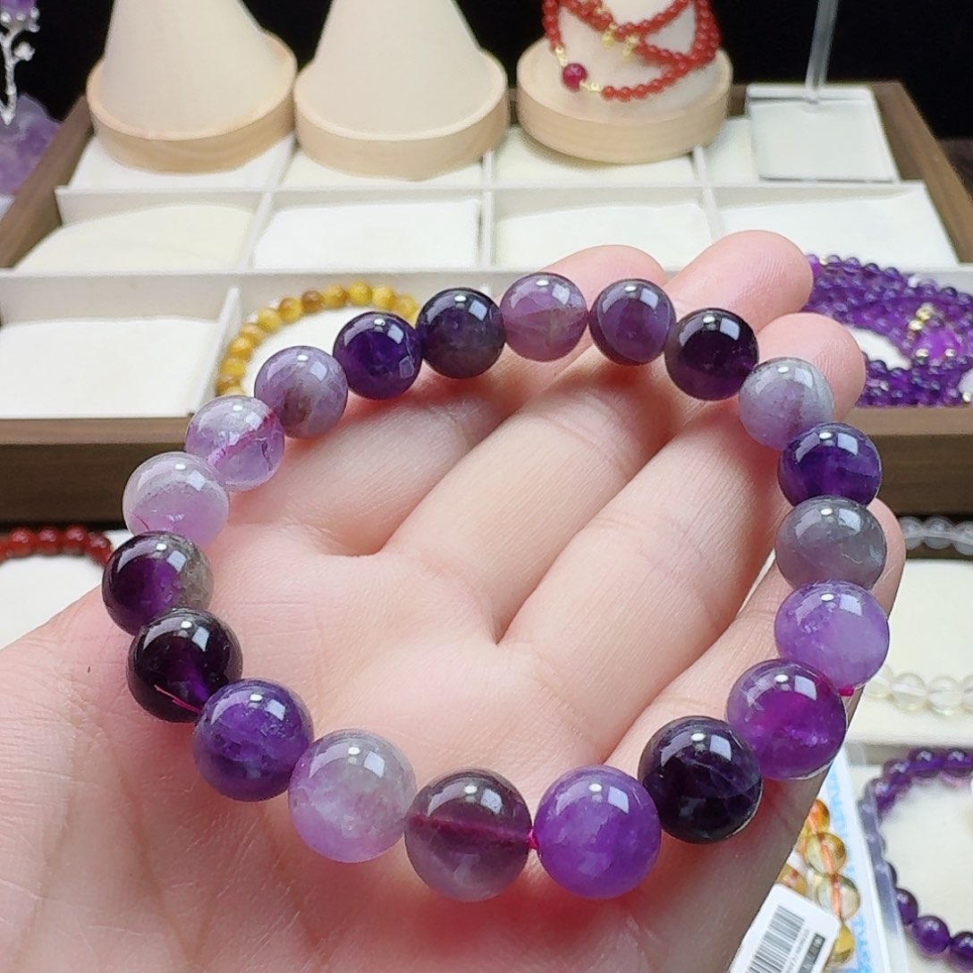 水晶手链未镶嵌紫水晶极光