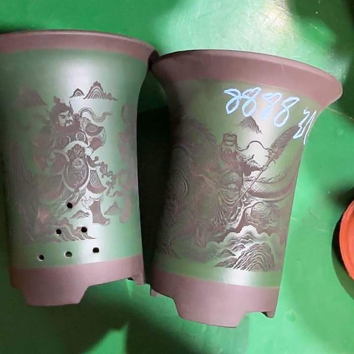 难***涂花盆紫砂微瑕大号