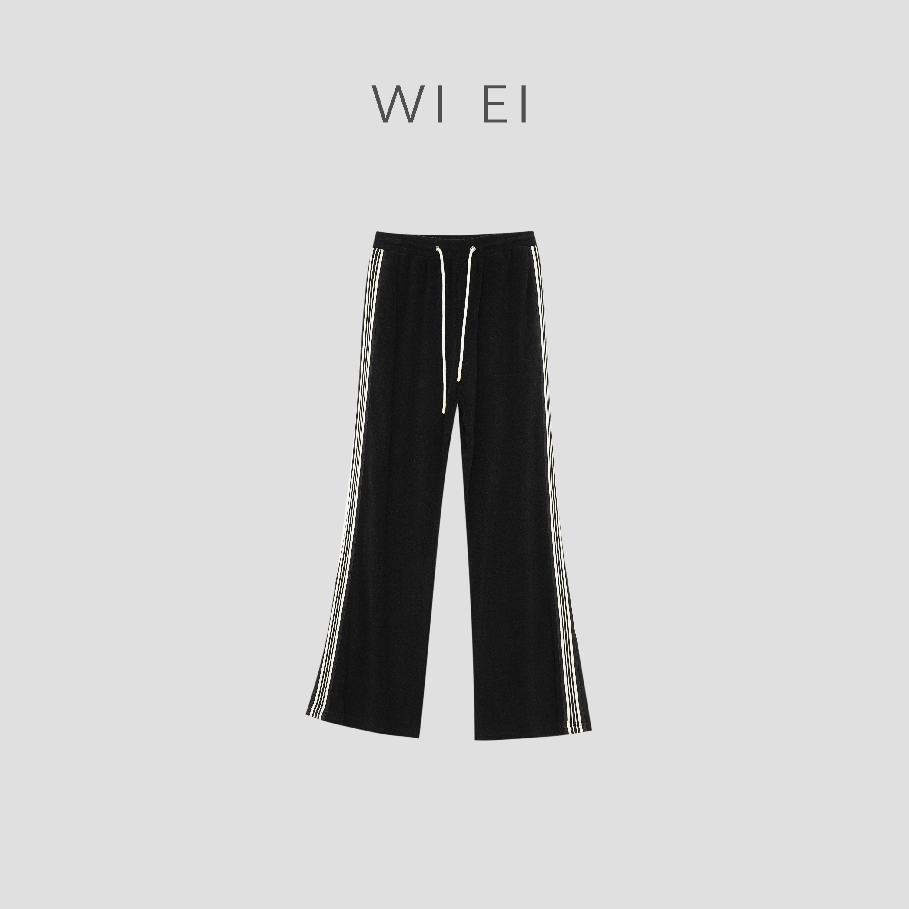 《WI EI》线条撞色 舒适 显瘦  休闲运动 长裤  23399