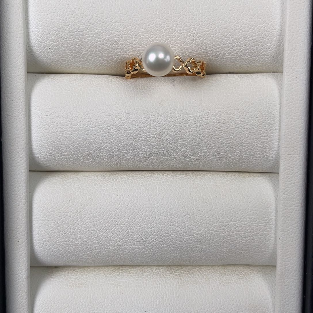 海水珍珠戒指银S925镶嵌