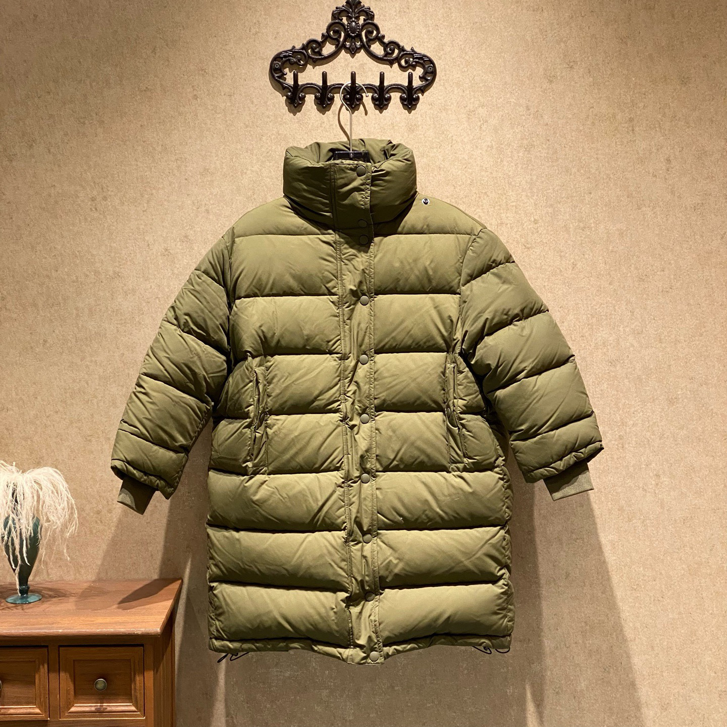 99新 Balenciaga/巴黎世家 军绿色面包棉服/36码/99新/41197