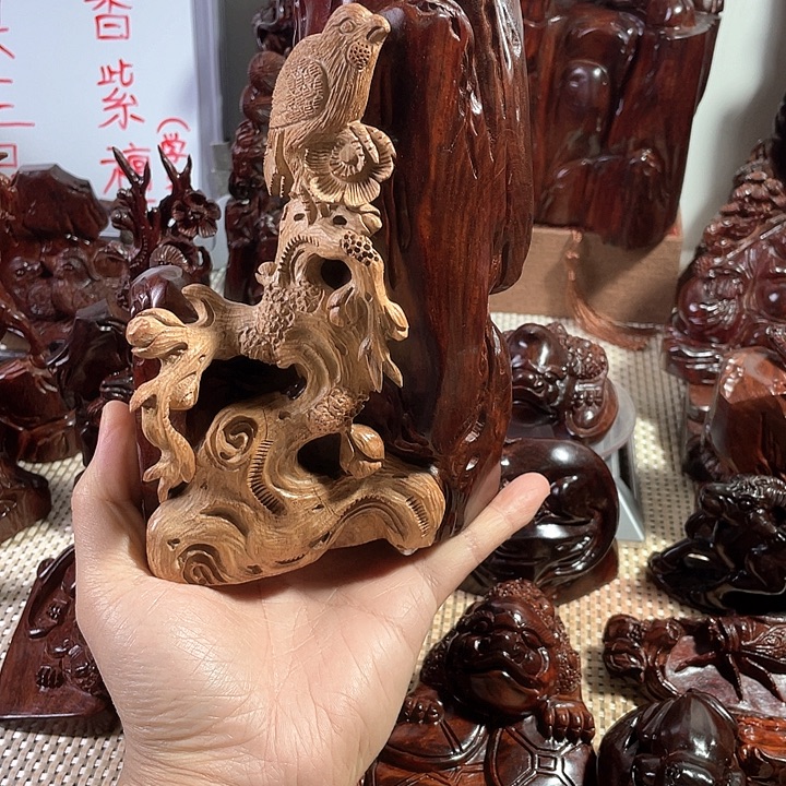 七***仔小叶紫檀印度檀香紫檀喜上眉梢