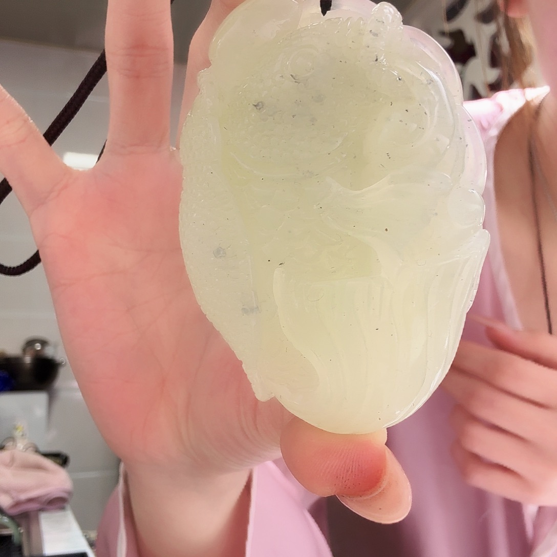 蛇纹石玉手把件未镶嵌