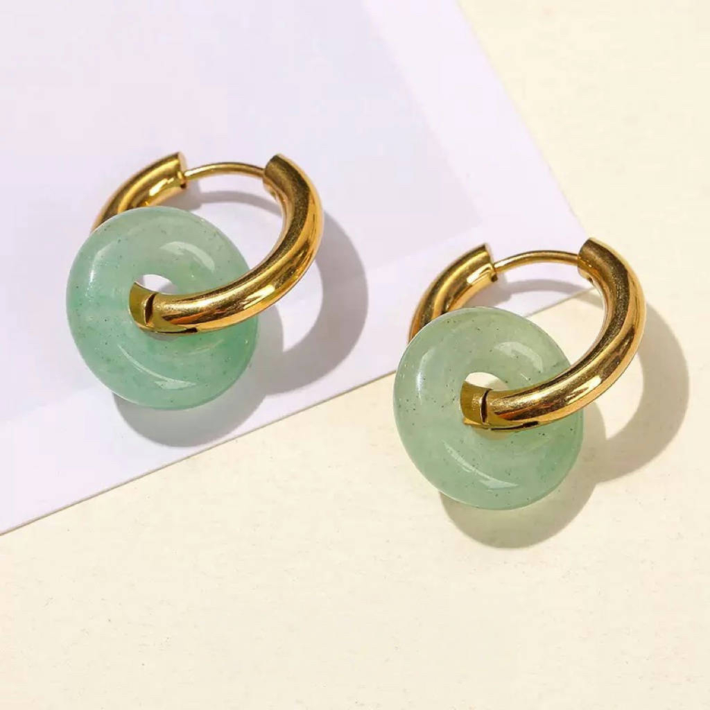 GEFFETA/格菲塔 新中式耳环平安扣耳扣小众设计感耳圈气质清冷素