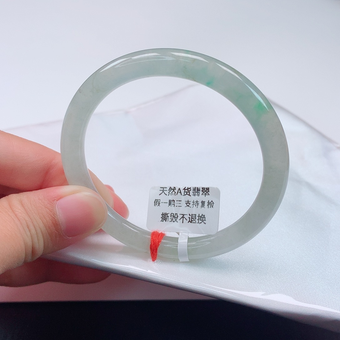 翡翠未镶嵌手镯53圆条