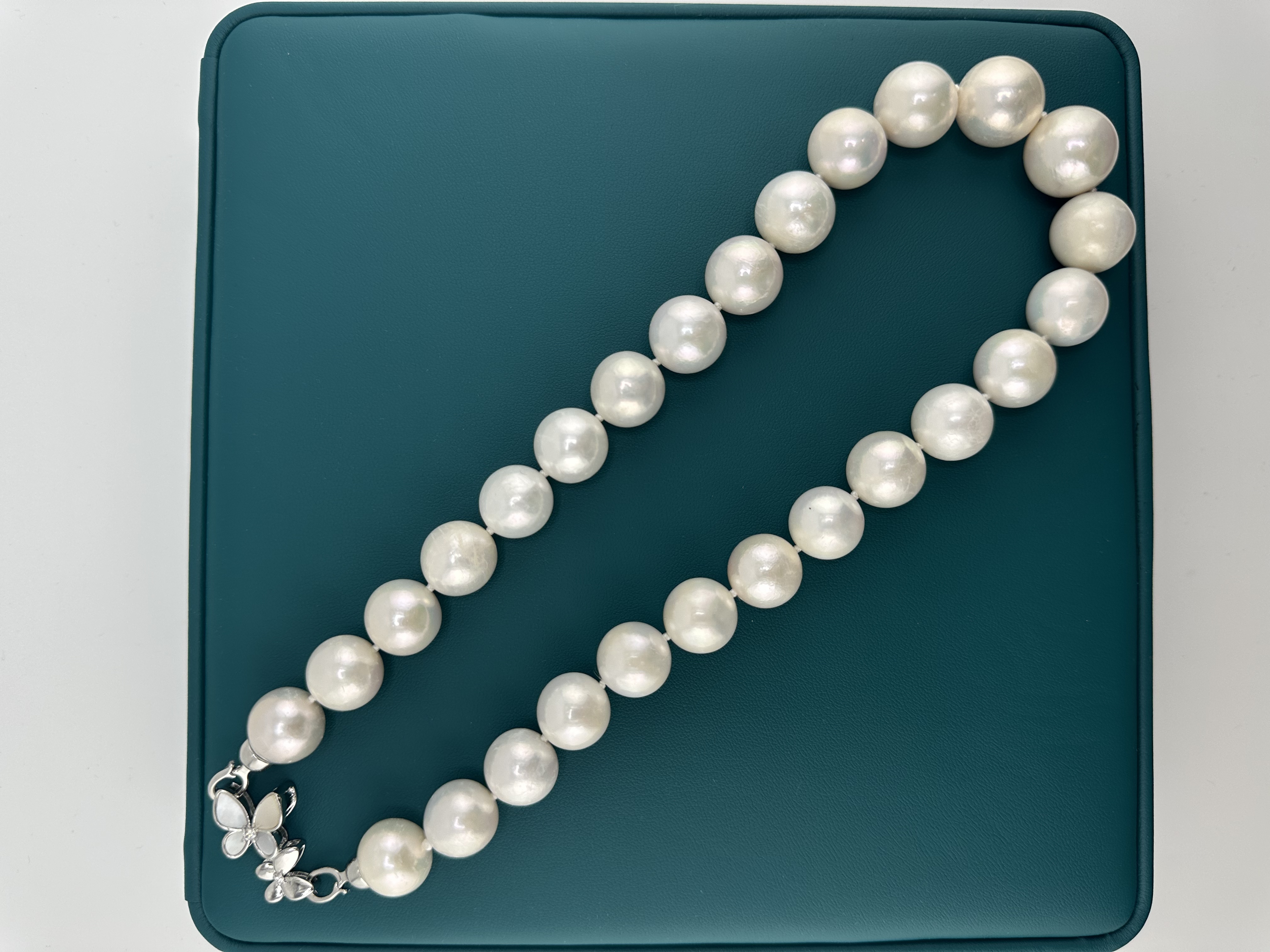 【正圆13-17mm大龙珠】天然淡水珍珠项链蝴蝶扣时尚百搭珠宝首饰