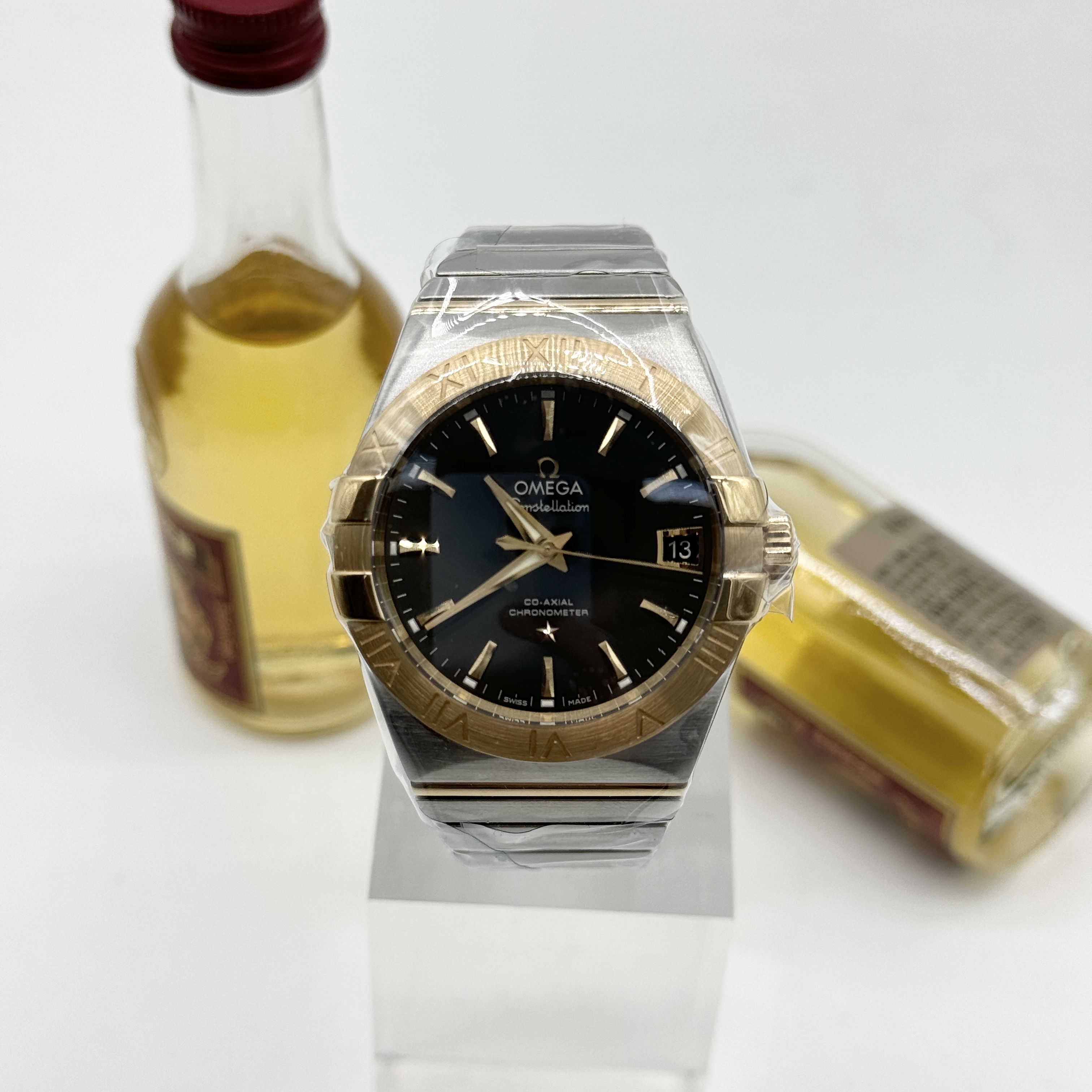 99新 Omega/欧米茄 星座系列 自动上链 精钢+18K金 38mm 单