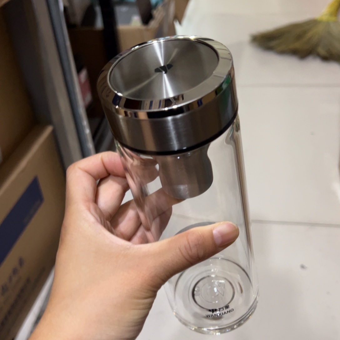 万象u48R本色单层烫手玻璃杯520ml➕被套