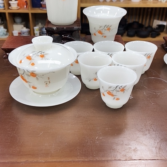 璞玉事事如意盖碗套组