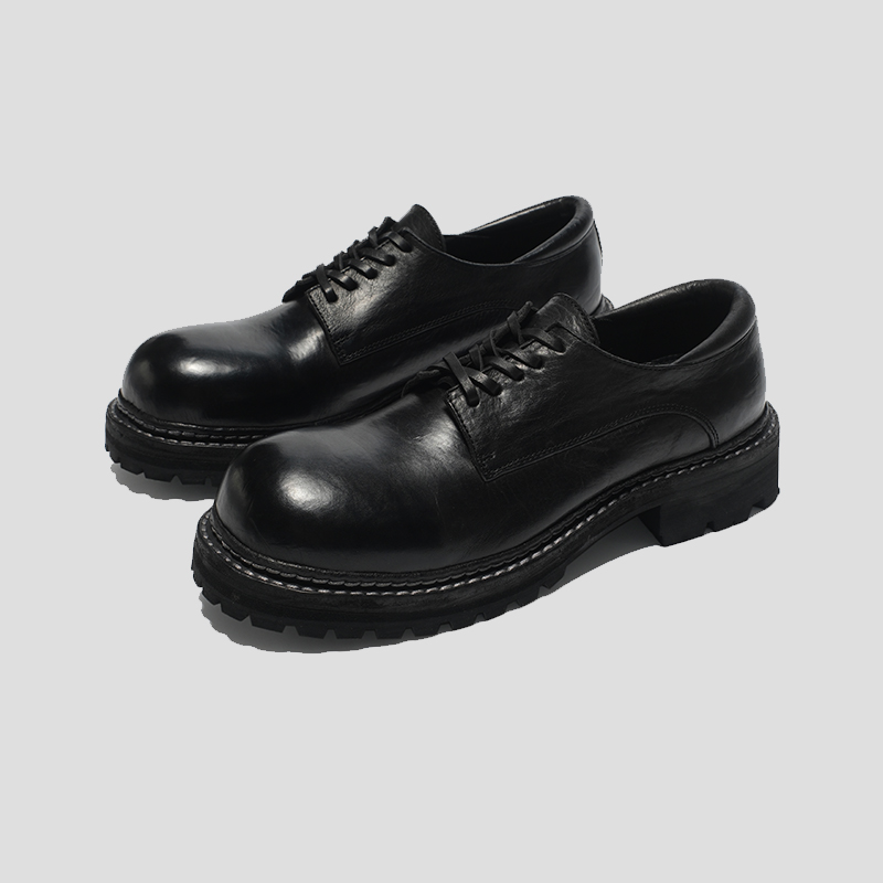 【FAD】FADEDFUTURE先锋水洗染色马皮手工挪威缝大头增高德比