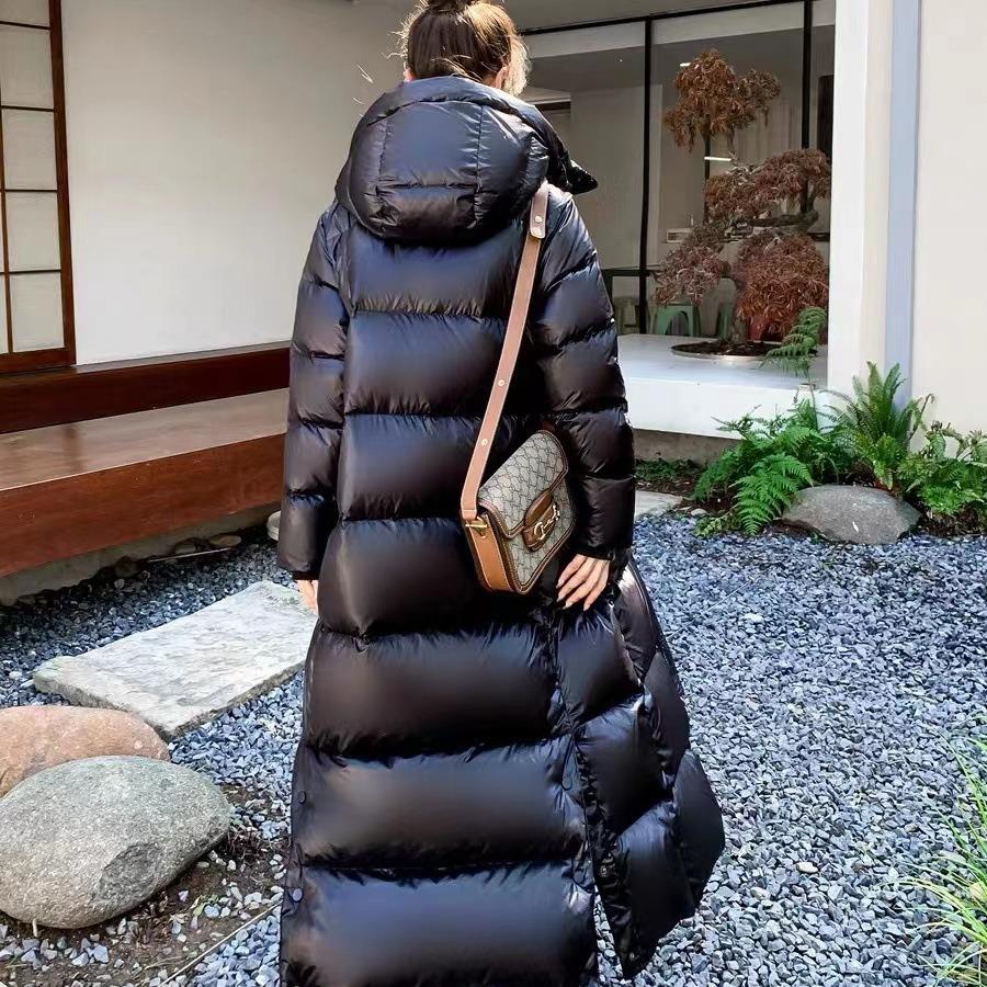 蒙口时尚鹅服女长款2025冬季新款长过膝到脚踝超长东北超厚保暖