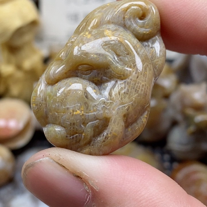 颈饰未镶嵌硅化珊瑚（珊瑚玉）小