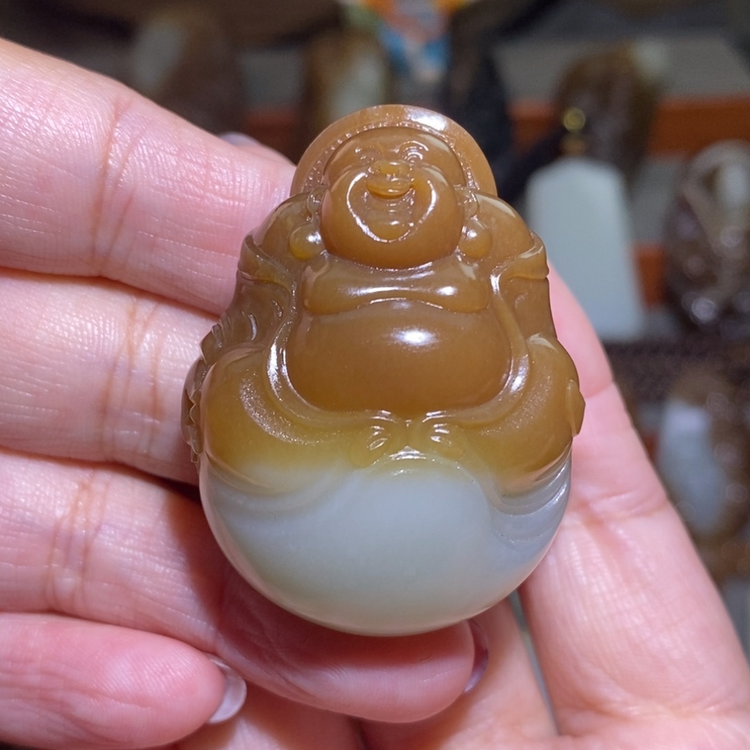 颈饰未镶嵌和田玉（糖玉）安***ヾ