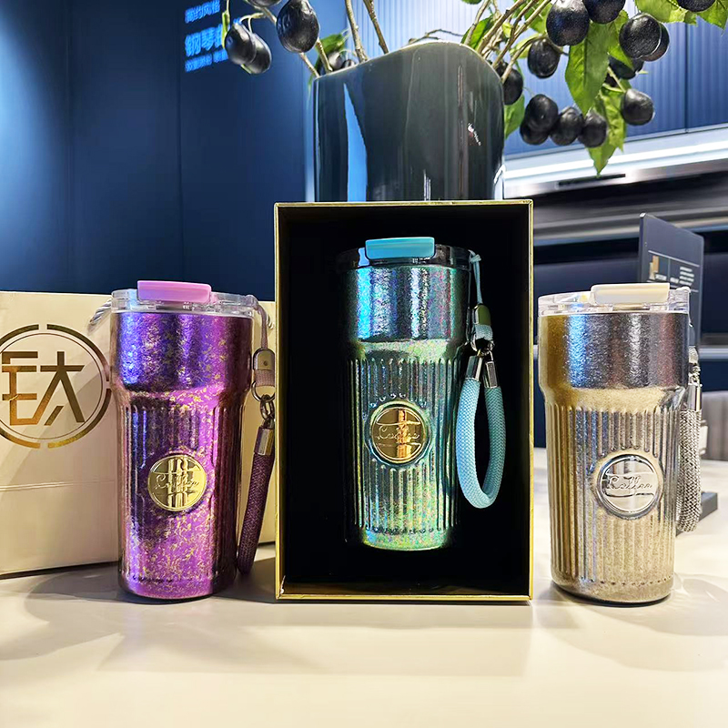 【丽姐乱炸拼手速】Z&K纯钛双饮咖啡杯抑菌保温杯礼盒款680ML