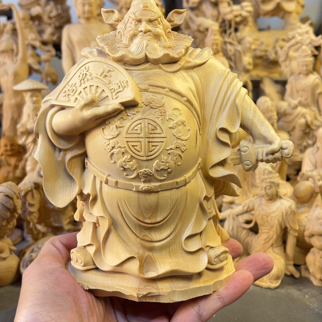 大***串木小叶黄杨木14高浩然正气钟馗