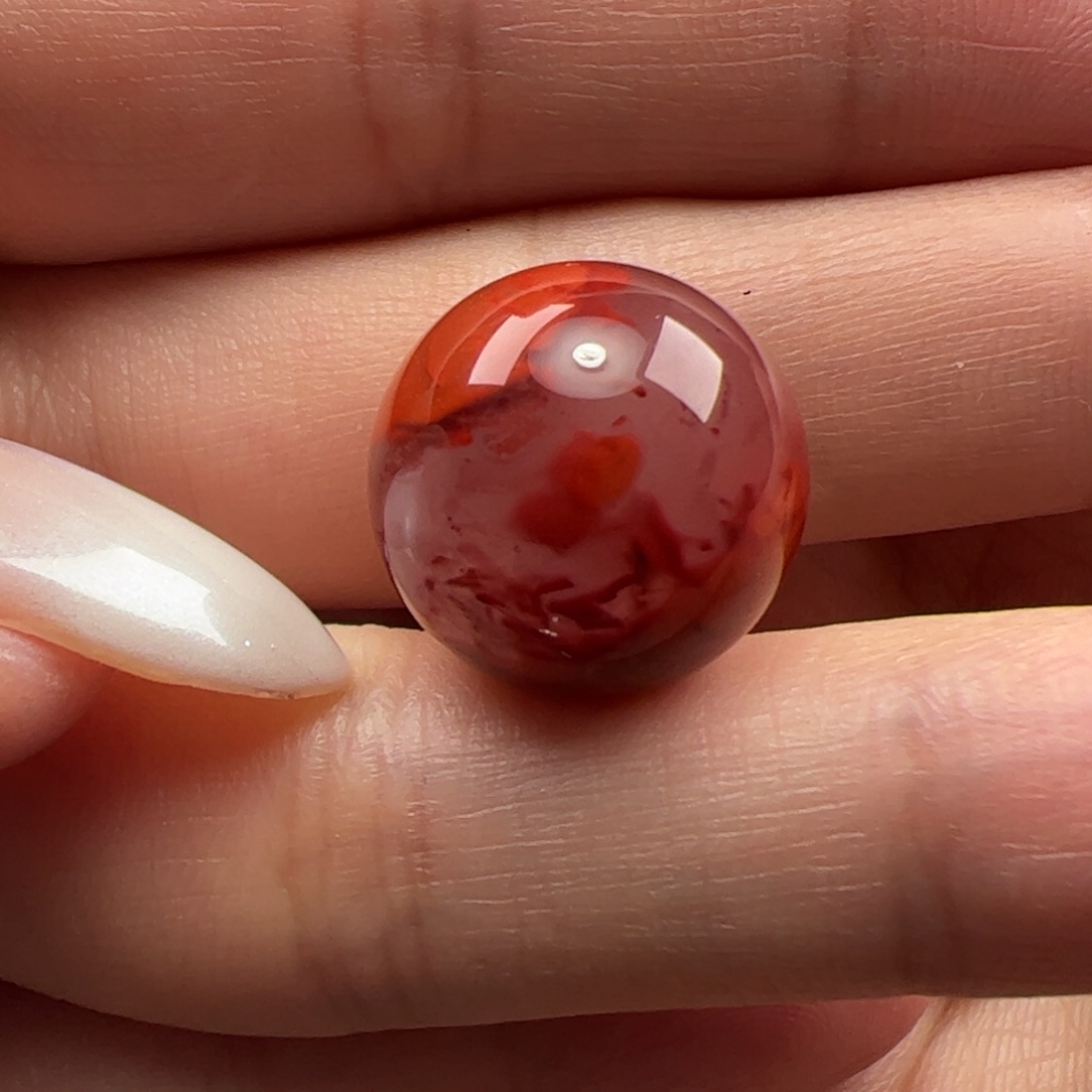 南红玛瑙圆珠15mm未镶嵌