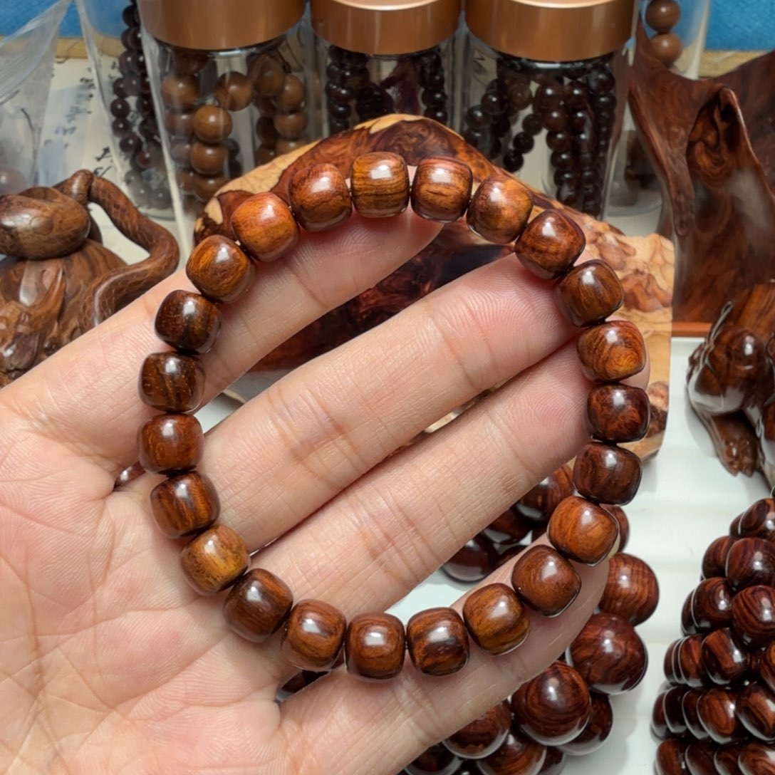 手串/手链黄花梨/降香黄檀海南黄花梨精工8✖️9黄褐色老油梨