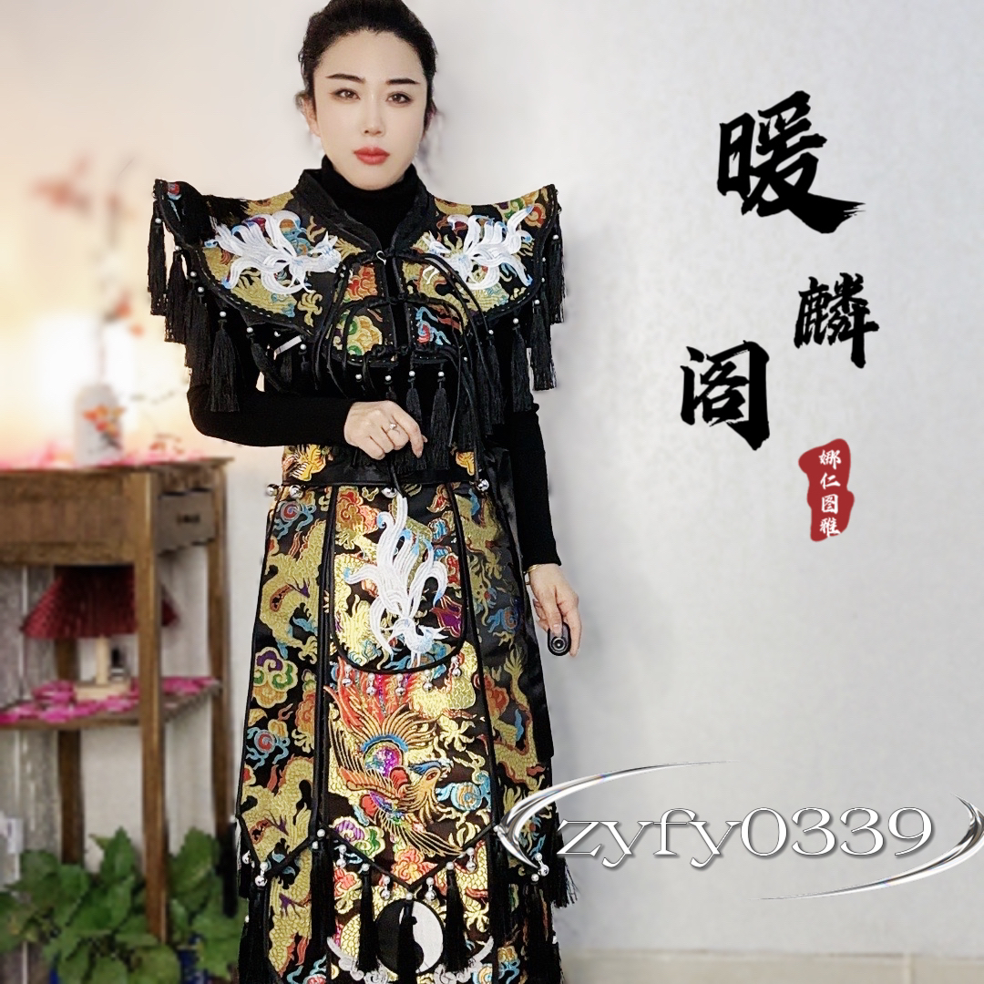 【娜仁图雅】撒满服装九尾狐刺绣大神二神跳神打鼓撒满战袍