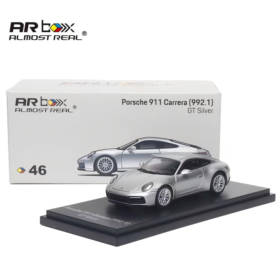 【AR】Almost Real 保时捷911 卡雷拉 银色 1:64 AR box 合金汽车
